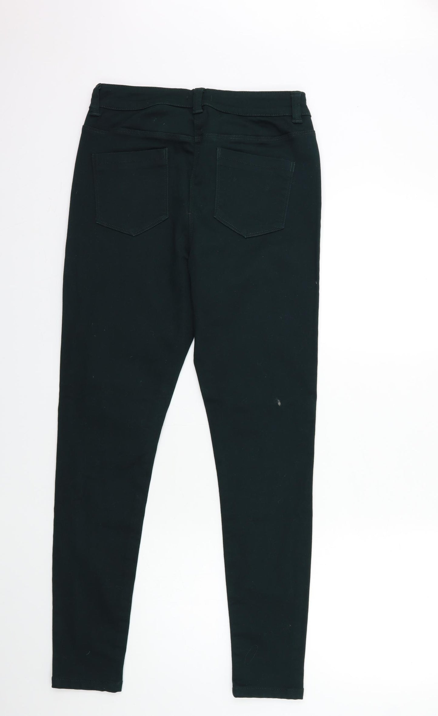 M&Co Womens Green  Denim Skinny Jeans Size 12 L30 in