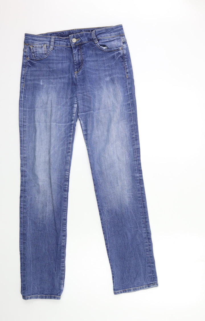 Preworn Womens Blue  Denim Straight Jeans Size 30 in L32 in