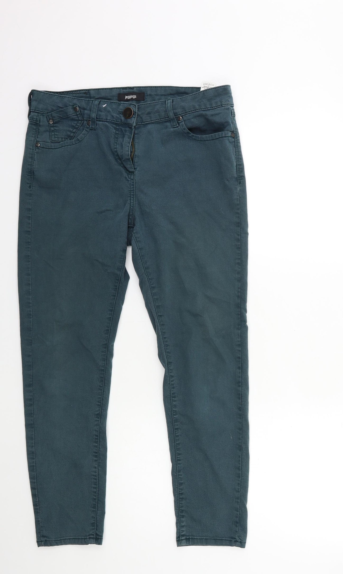 Marks and Spencer Womens Green  Denim Jegging Jeans Size 14 L26 in