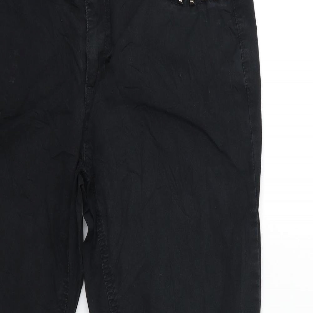 Street One Womens Black  Denim Straight Jeans Size 34 in L25 in