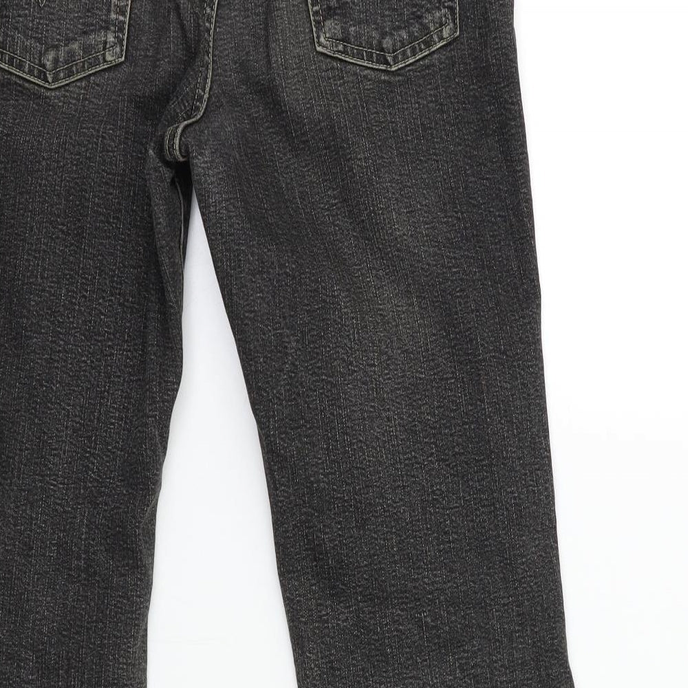 Per Una Womens Black  Denim Flared Jeans Size 12 L30 in