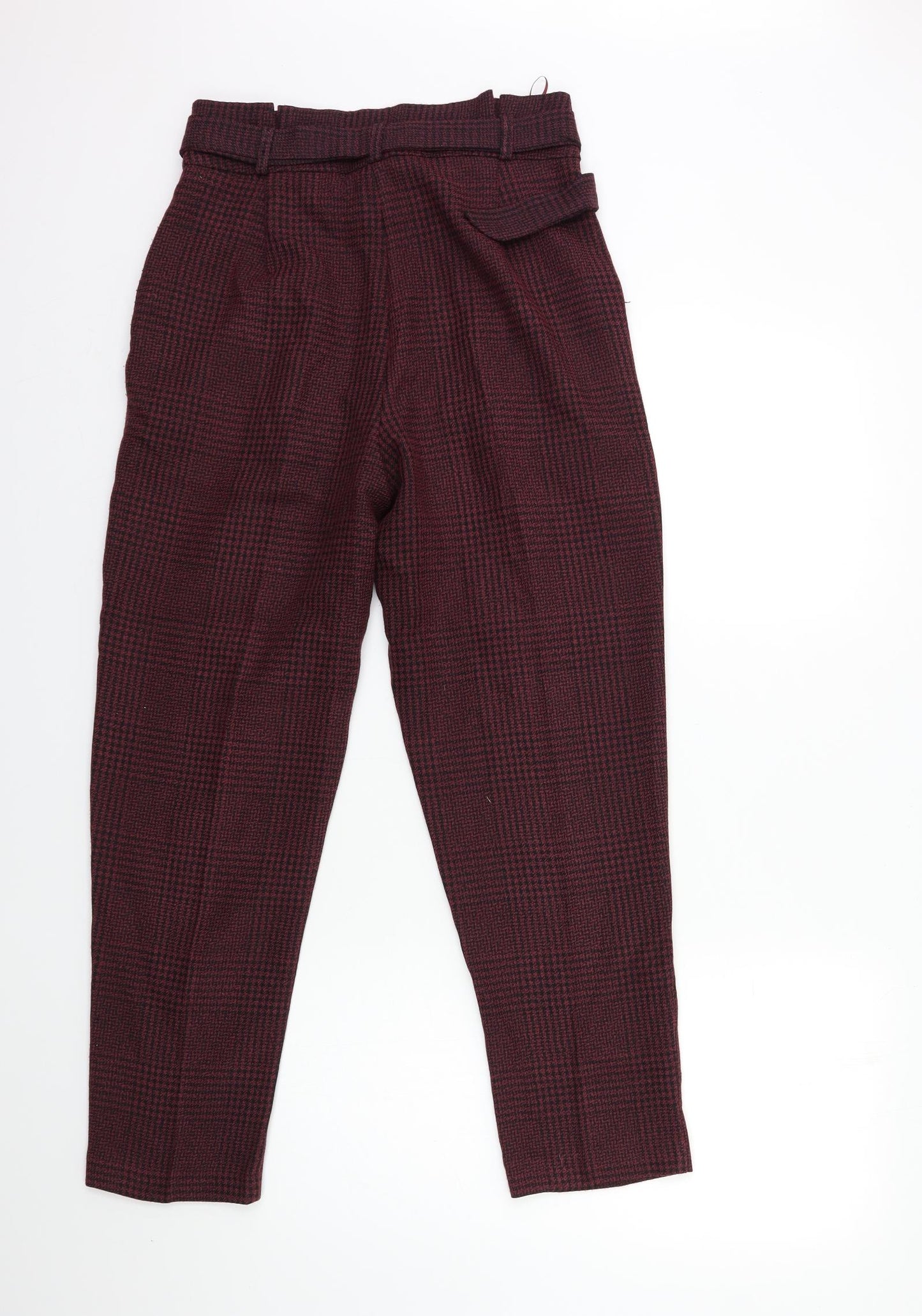 New Look Womens Red Check  Trousers  Size 8 L27 in