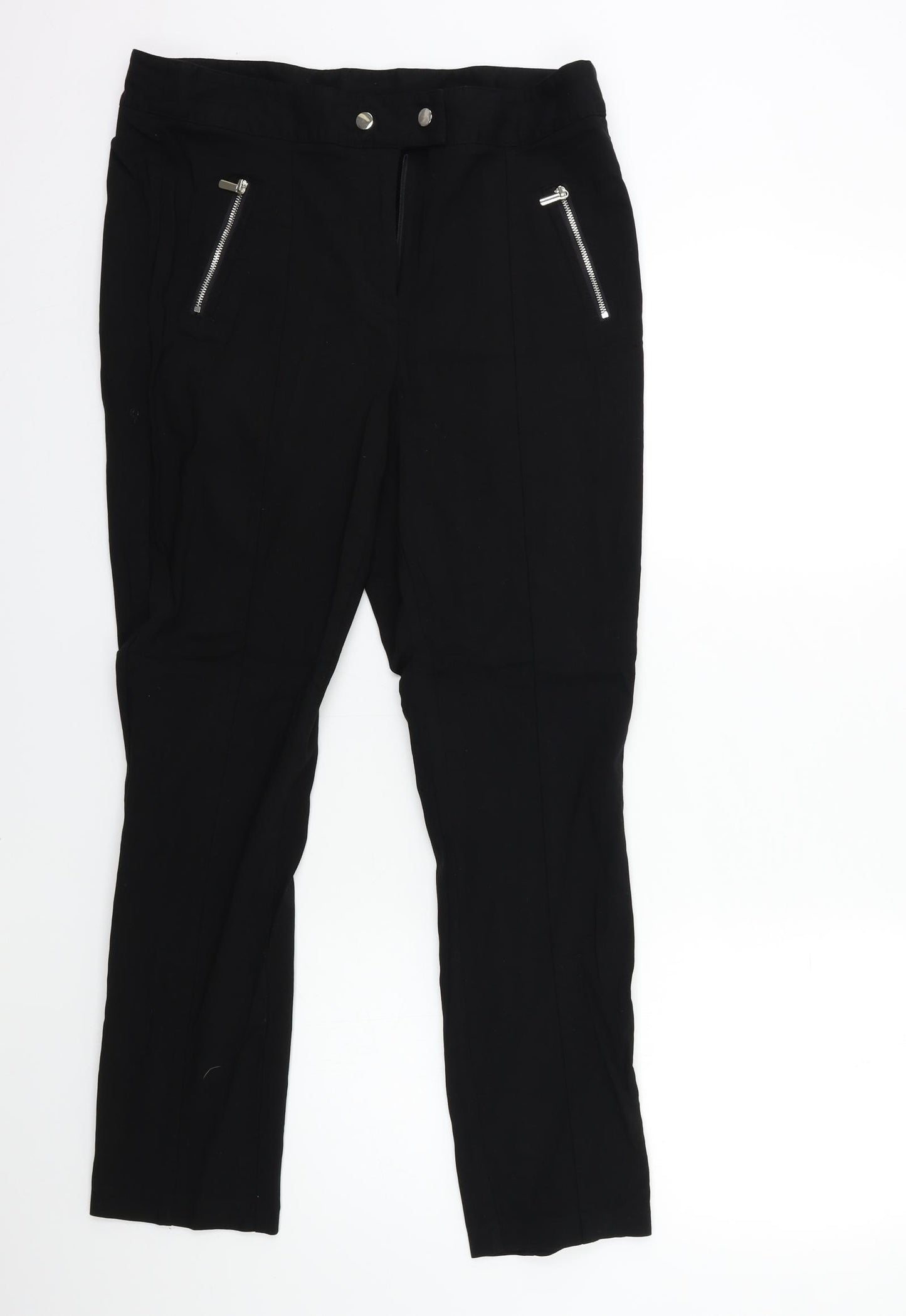 Preworn Womens Black   Trousers  Size 32 in L28 in