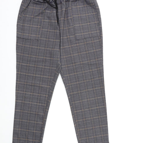 ROMWE Womens Blue Check  Trousers  Size XL L27 in