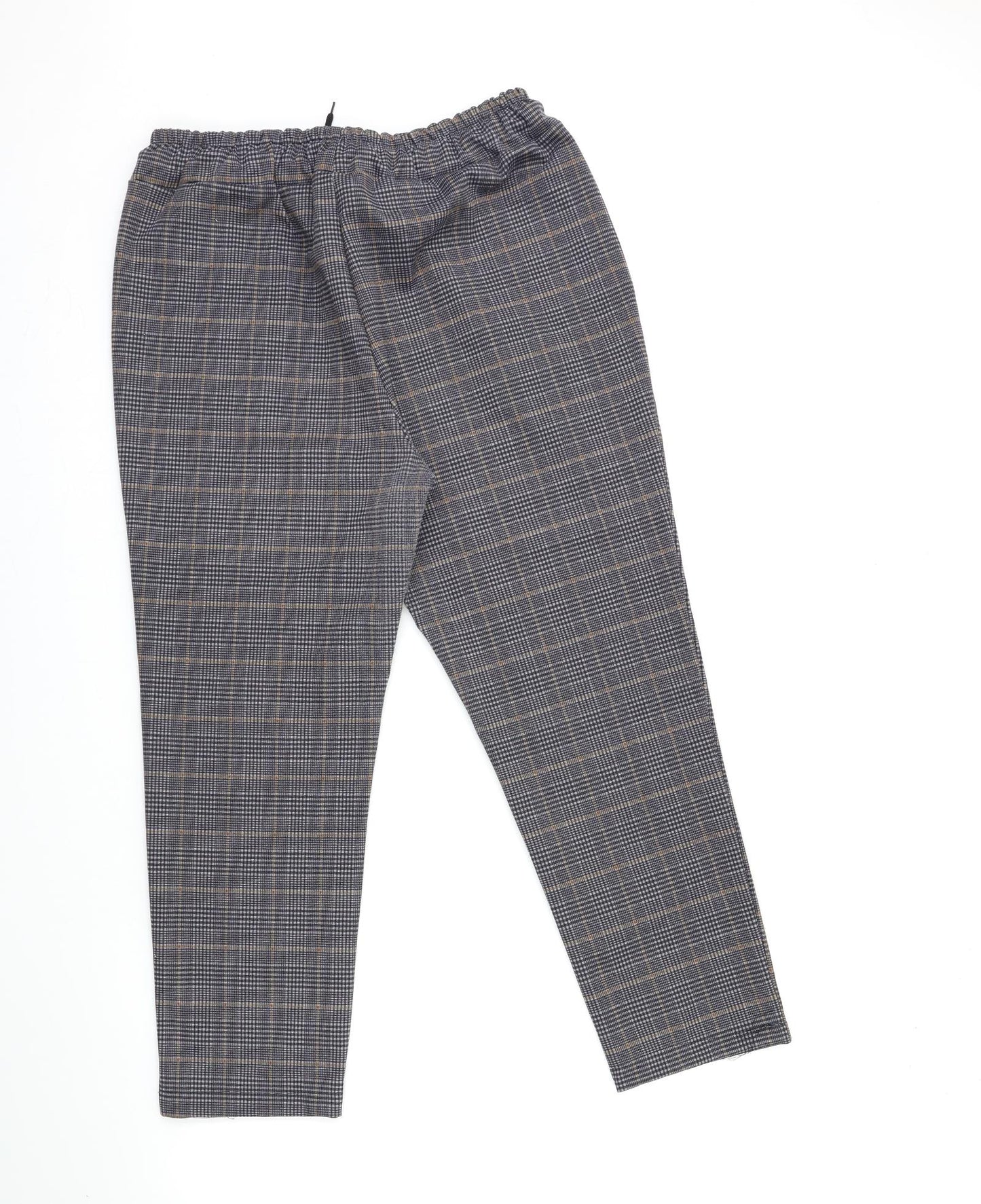 ROMWE Womens Blue Check  Trousers  Size XL L27 in