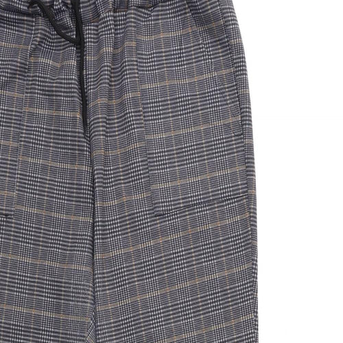 ROMWE Womens Blue Check  Trousers  Size XL L27 in