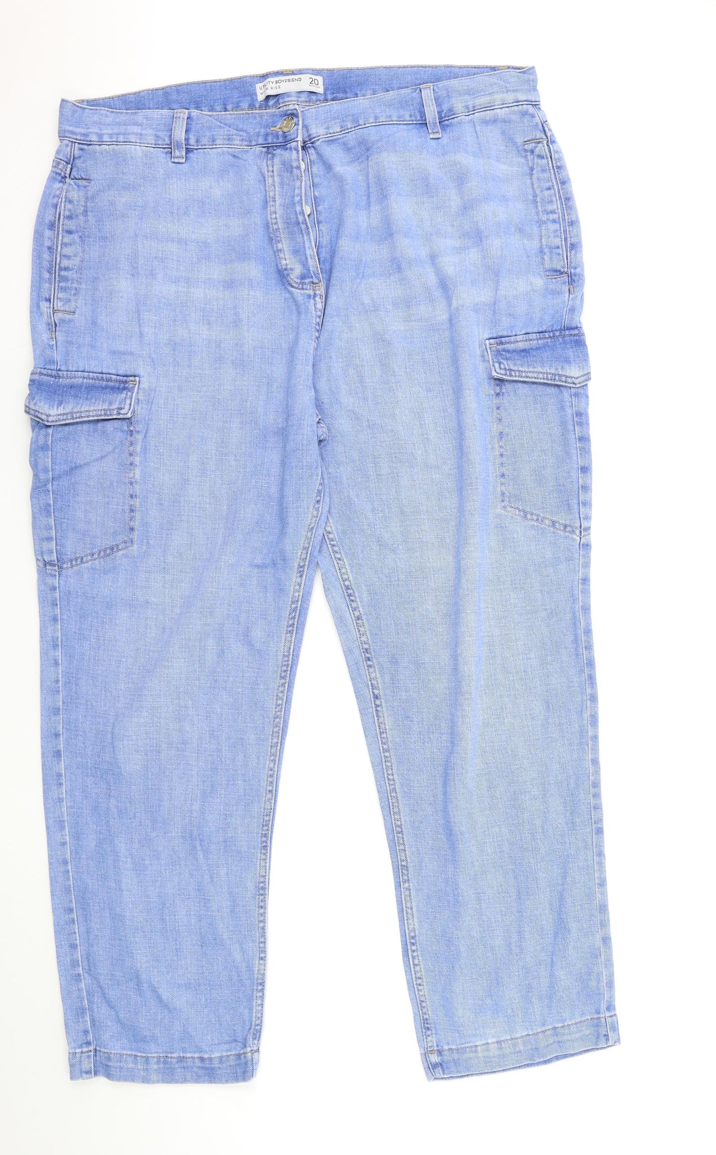 NEXT Womens Blue  Denim Mom Jeans Size 20 L30 in