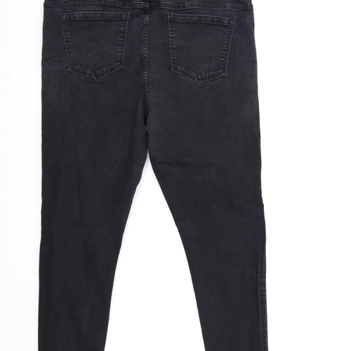 George Mens Black  Denim Skinny Jeans Size 18 L28 in