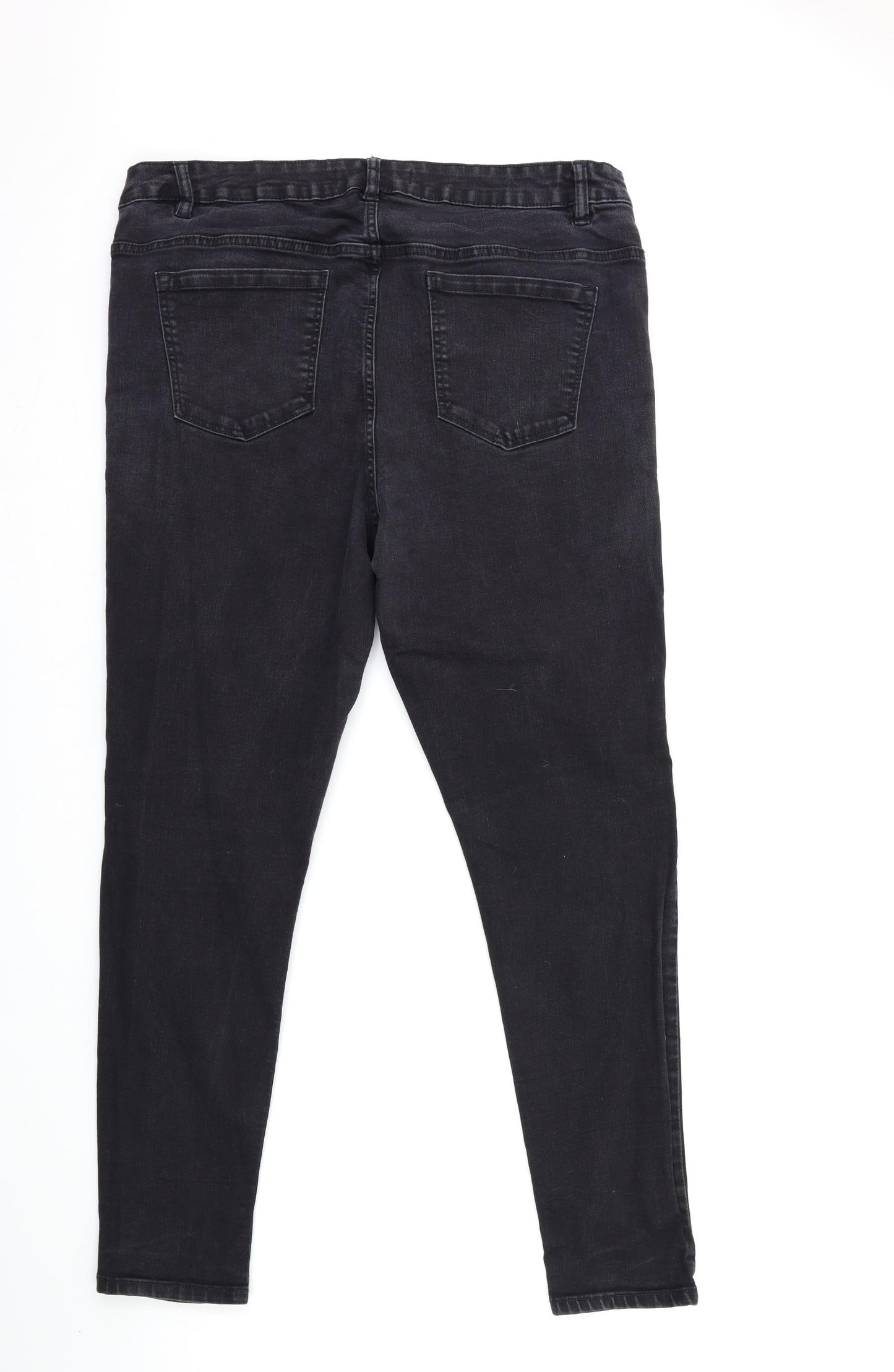 George Mens Black  Denim Skinny Jeans Size 18 L28 in