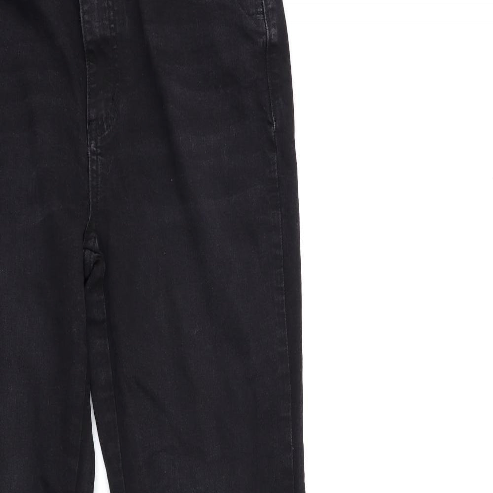 SheIn Womens Black  Denim Flared Jeans Size 32 in L33 in