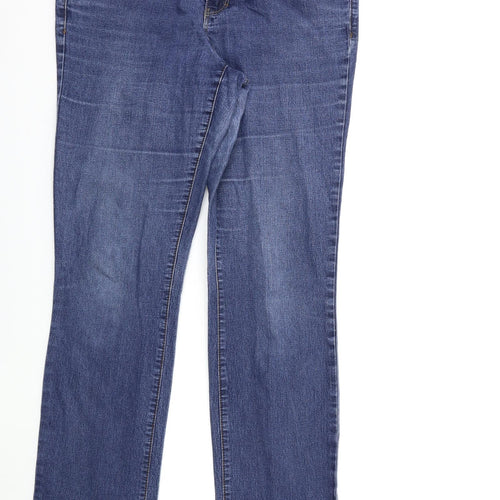 Dorothy Perkins Womens Blue  Denim Straight Jeans Size 14 L30 in