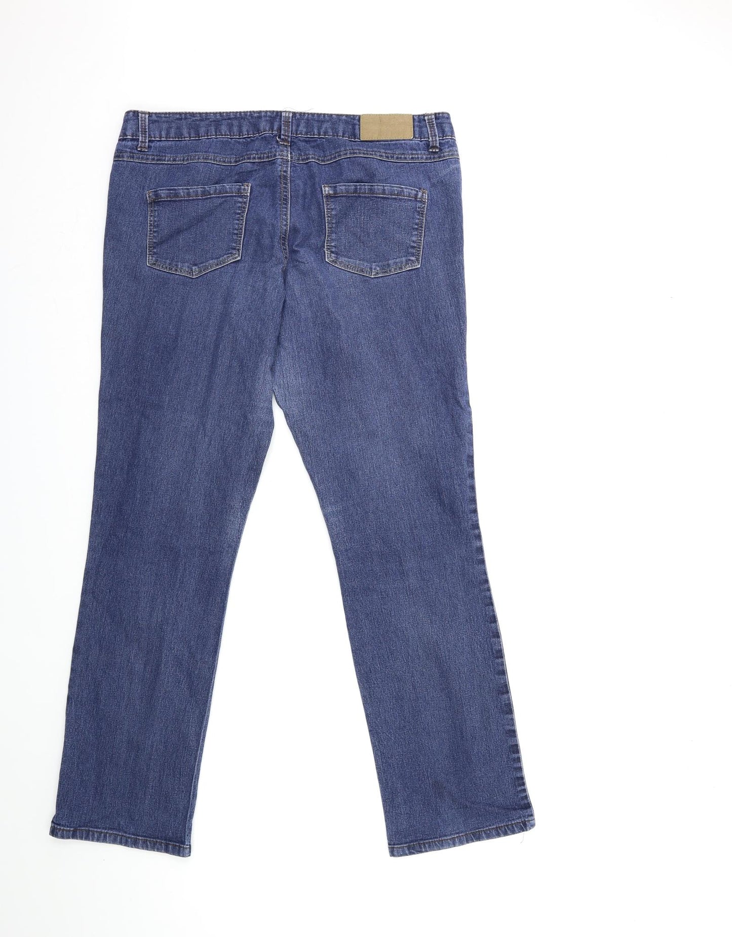 Dorothy Perkins Womens Blue  Denim Straight Jeans Size 14 L30 in