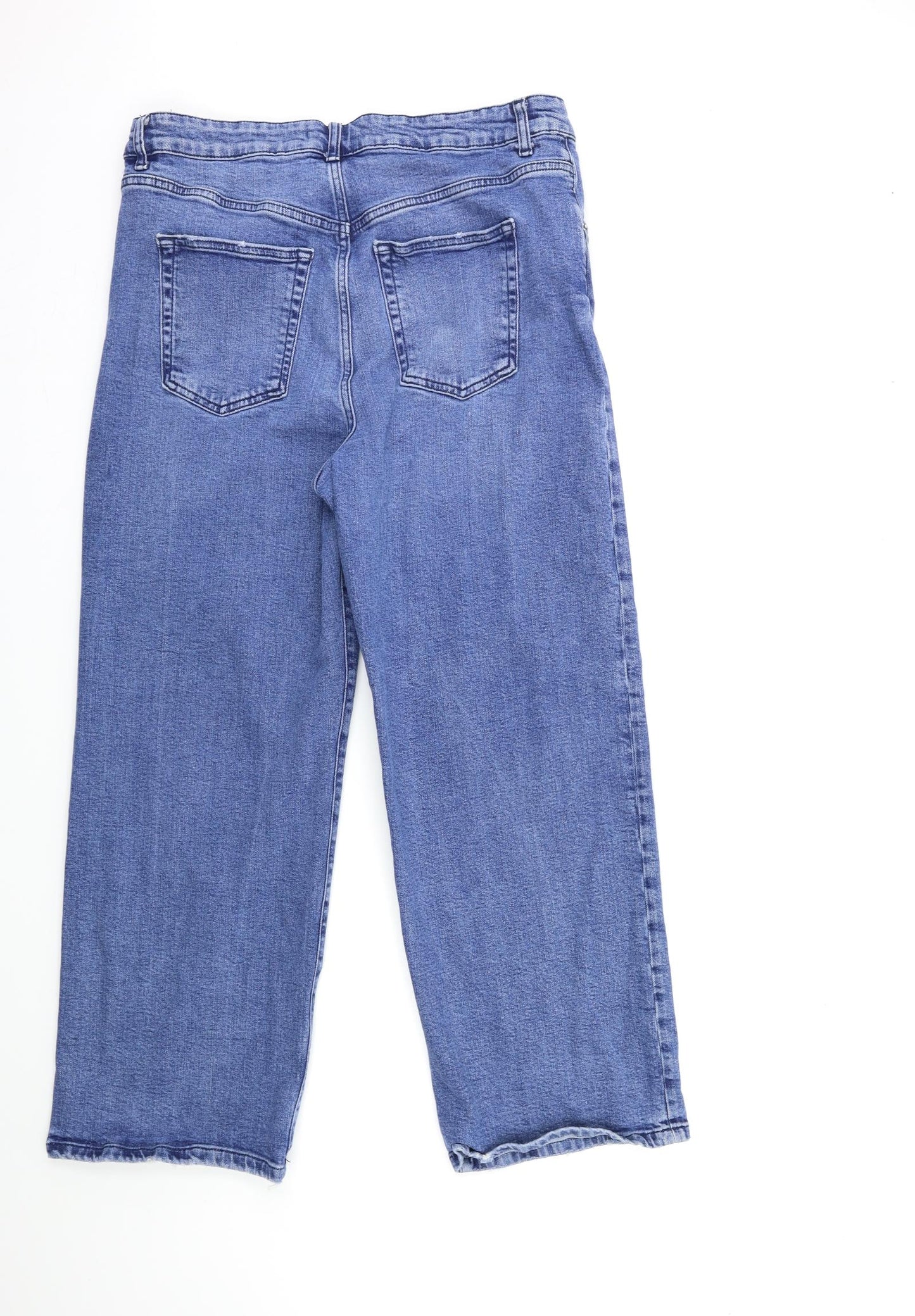 George Womens Blue  Denim Wide-Leg Jeans Size 16 L27 in