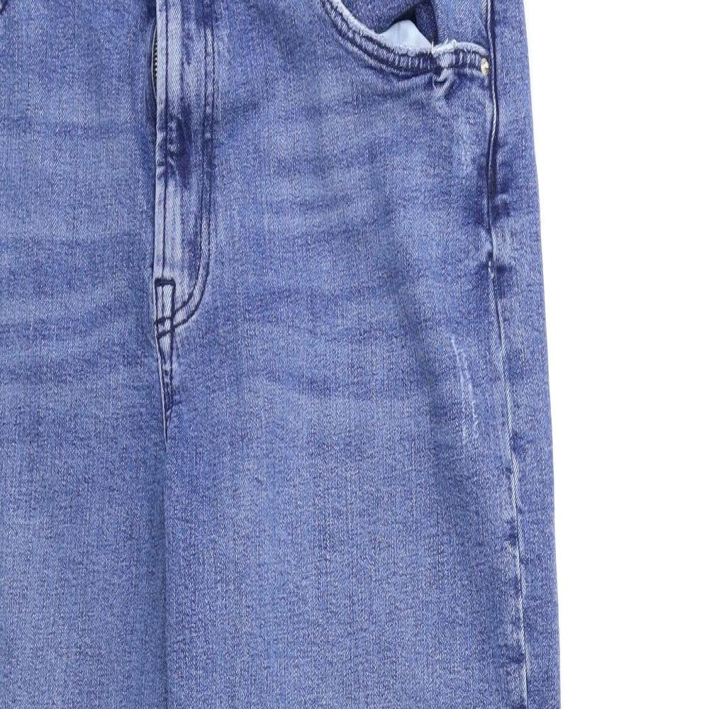 George Womens Blue  Denim Wide-Leg Jeans Size 16 L27 in