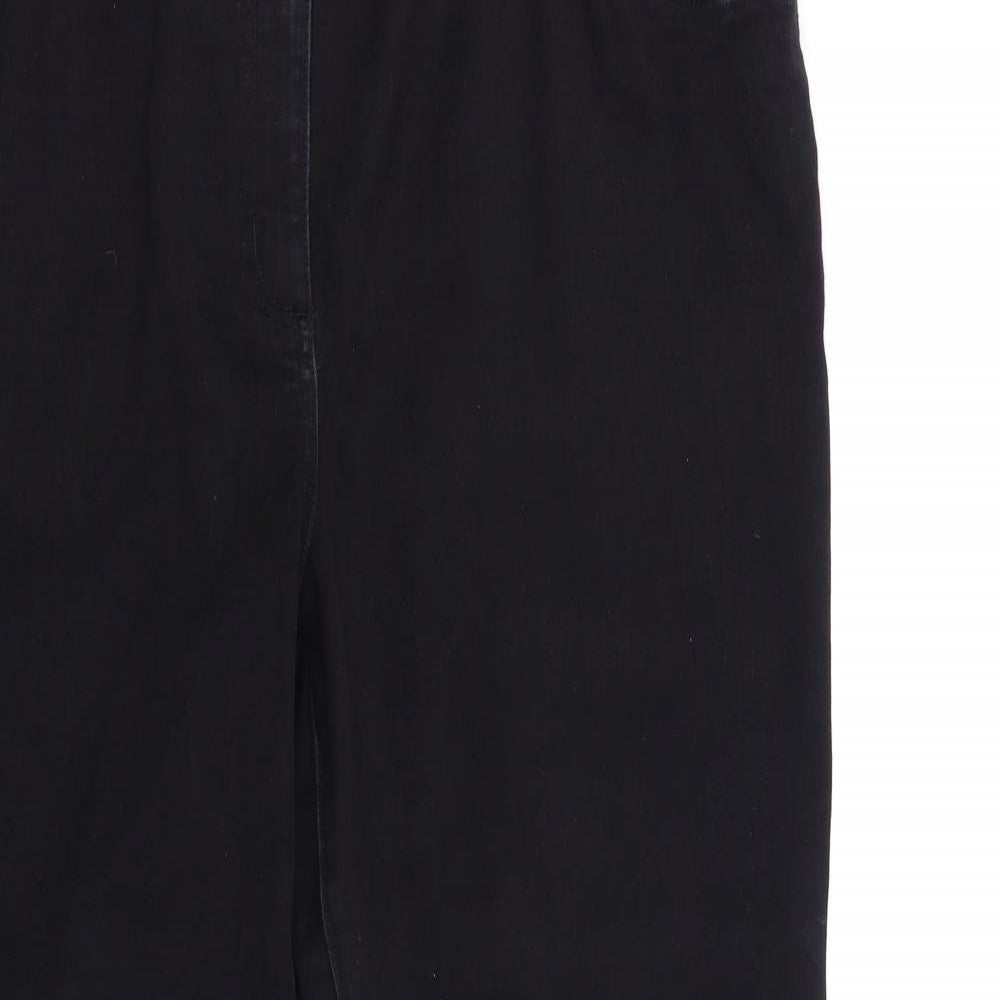 David Emanuel Womens Black  Denim Skinny Jeans Size 24 L28 in