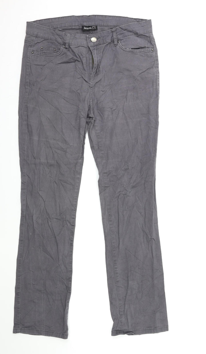 ESMARA Womens Grey Trousers Size 14 L30 in