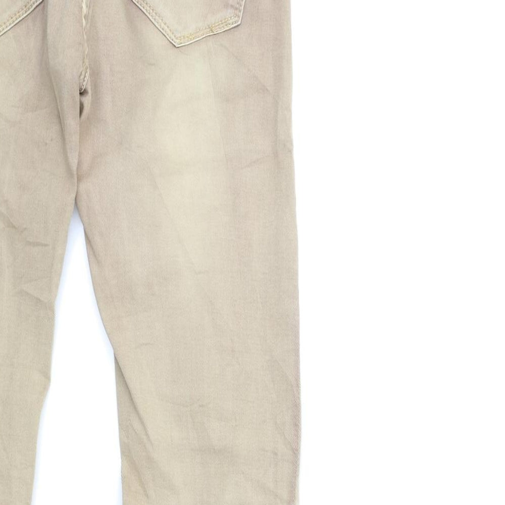 Preworn Womens Beige  Denim Skinny Jeans Size M L32 in