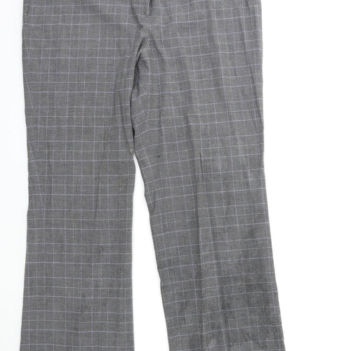 cc Womens Grey Check  Trousers  Size 10 L30 in