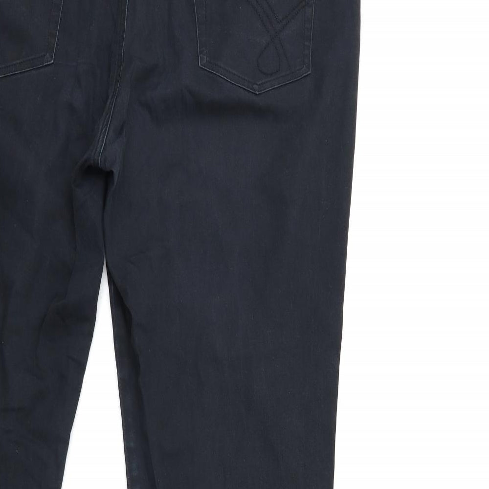 Preworn Womens Black  Denim Straight Jeans Size 18 L30 in