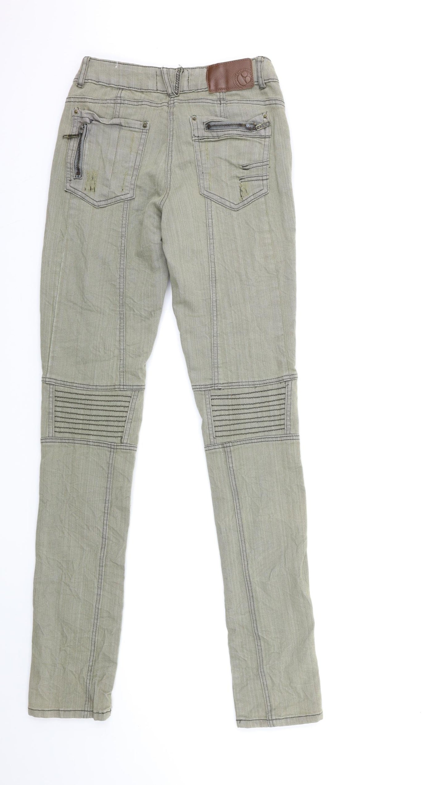 Crafted Womens Green  Denim Skinny Jeans Size 10 L34 in