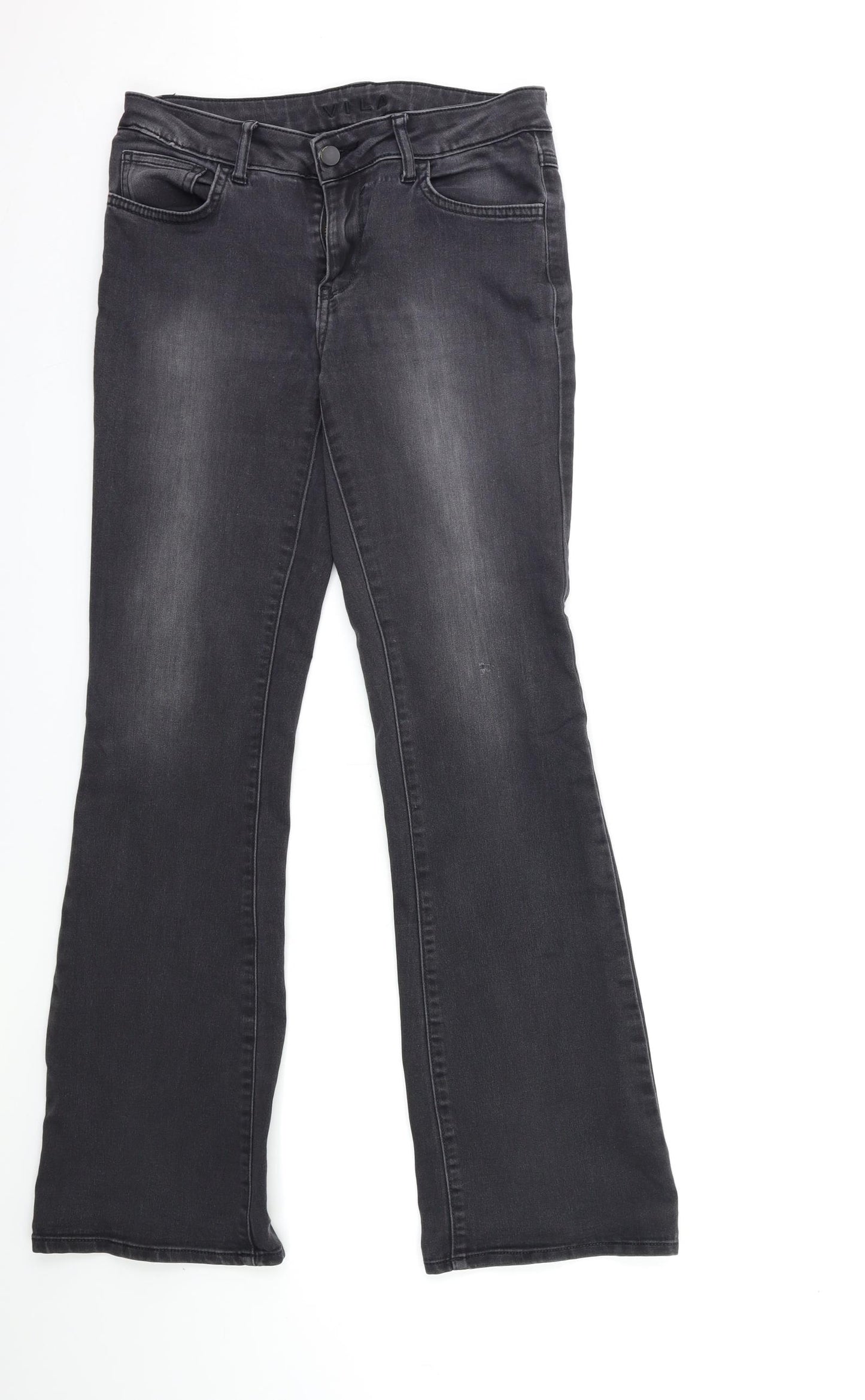 villa Womens Grey  Denim Flared Jeans Size 28 in L31 in
