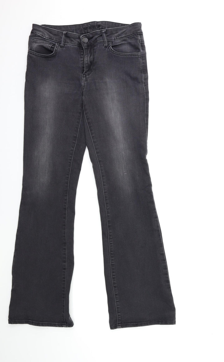 villa Womens Grey  Denim Flared Jeans Size 28 in L31 in