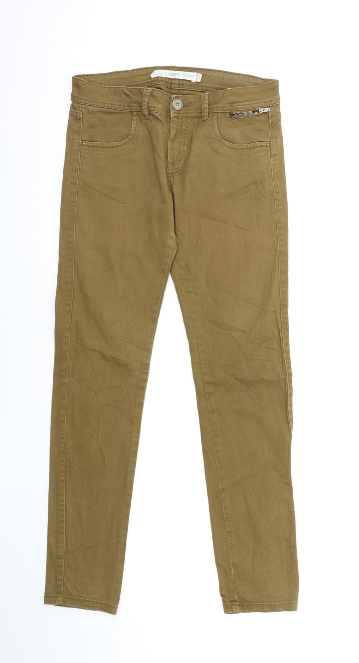 Preworn Womens Brown Denim Skinny Jeans Size 28 in L29 in