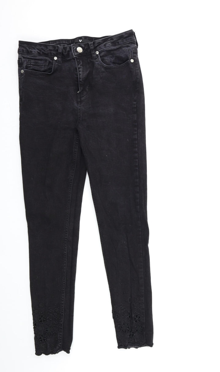 Very Womens Black  Denim Skinny Jeans Size 10 L26 in