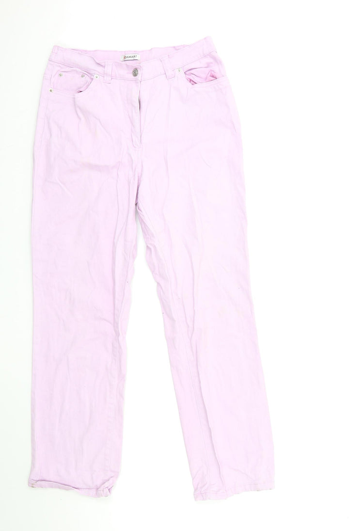 Damart Womens Purple  Denim Trousers  Size 12 L28 in