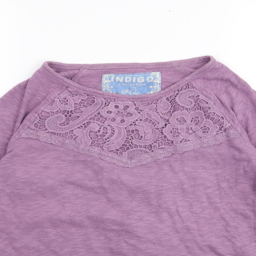 Indigo Womens Purple   Basic T-Shirt Size 10