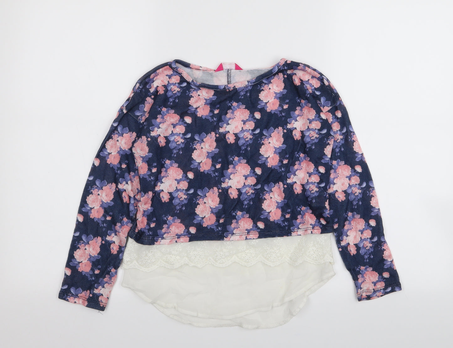 YD Girls Multicoloured Floral  Basic T-Shirt Size 10-11 Years