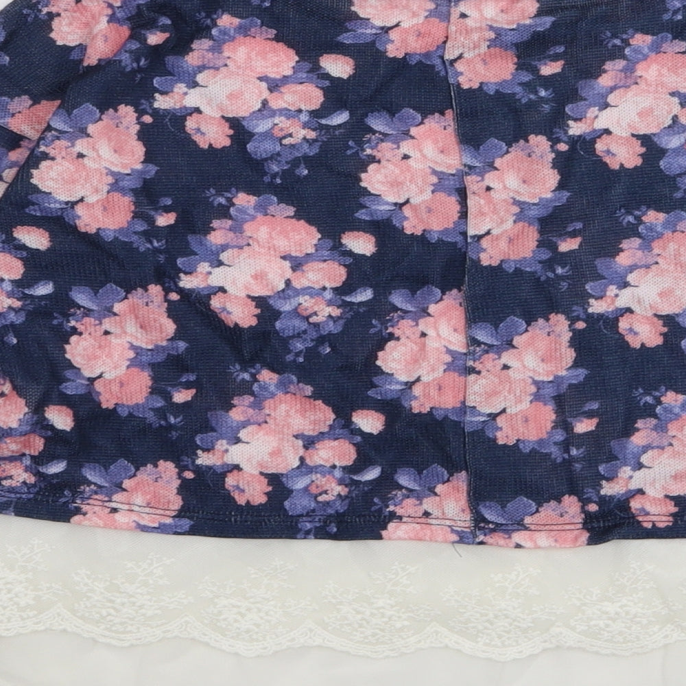 YD Girls Multicoloured Floral  Basic T-Shirt Size 10-11 Years