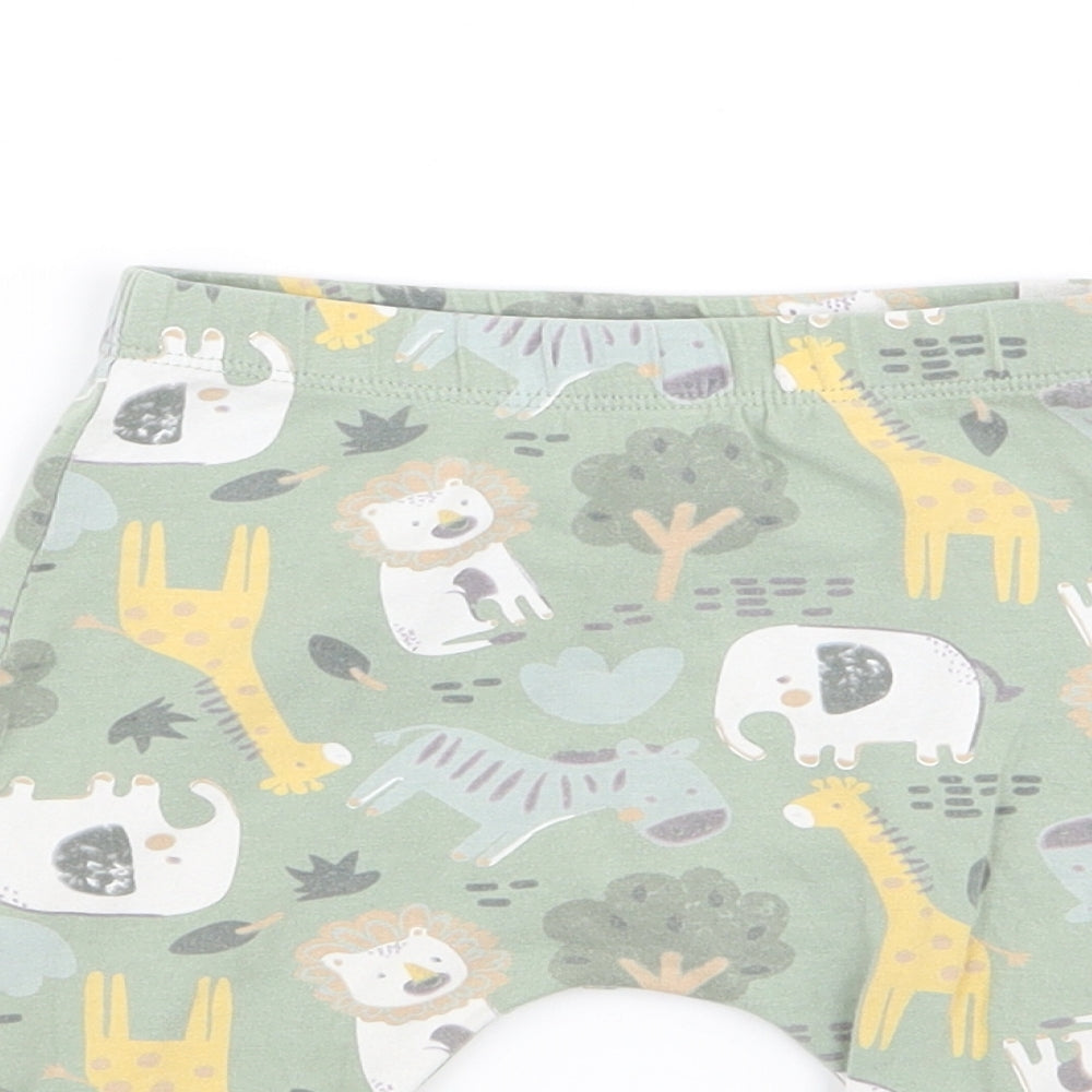 Matalan Boys Green Animal Print  Jogger Leggings Size 6-9 Months