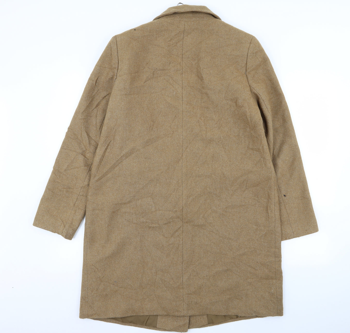 M&S Womens Beige   Overcoat Coat Size 14