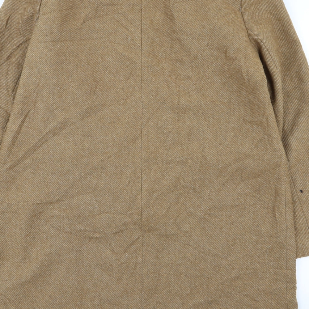 M&S Womens Beige   Overcoat Coat Size 14