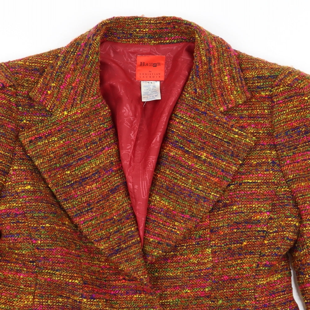 bazar Womens Multicoloured Striped  Jacket Blazer Size 16