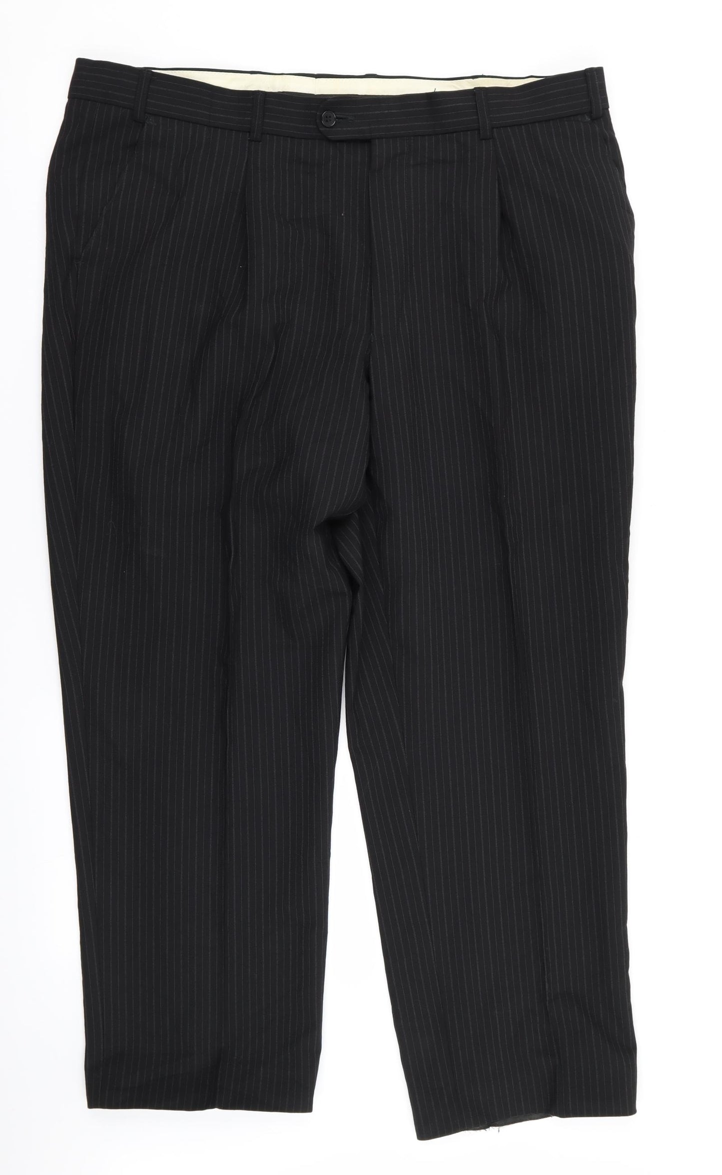 centaur Mens Black Striped  2 Piece Suit Size 48 L29 in