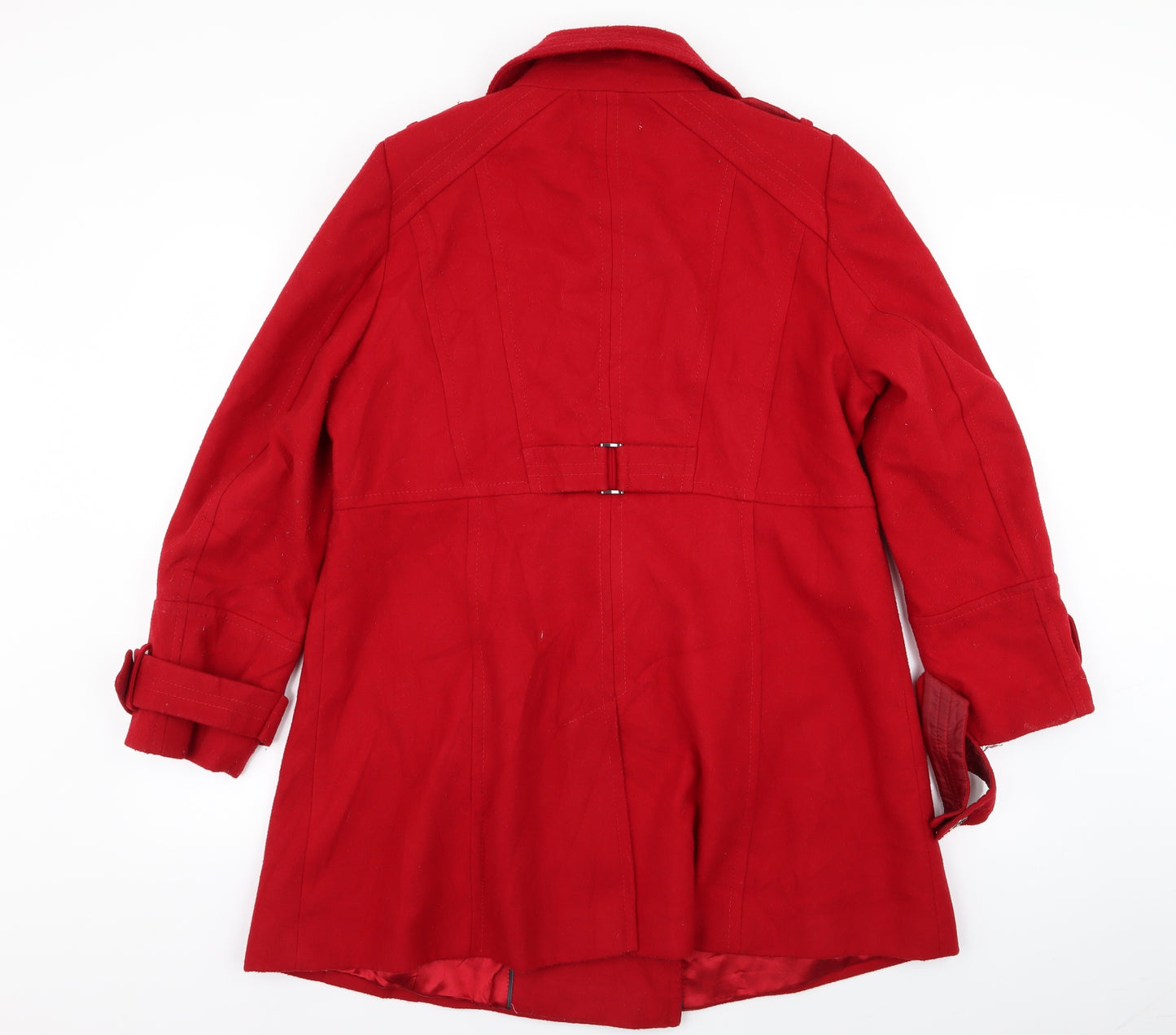 Wallis Womens Red   Overcoat Coat Size 18