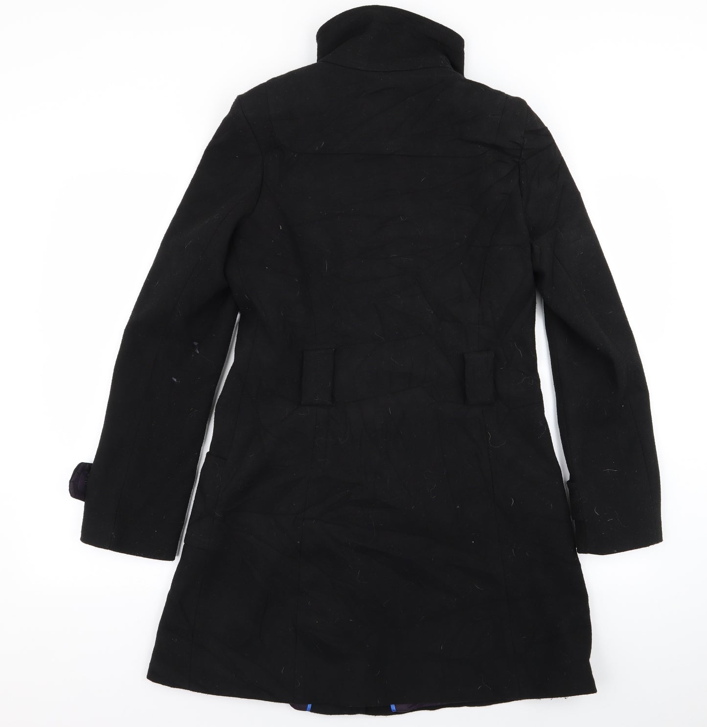 River Island Womens Black   Overcoat Coat Size 10