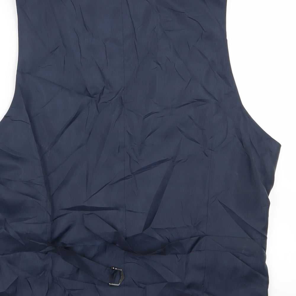 M&S Mens Blue   Jacket Suit Waistcoat Size L