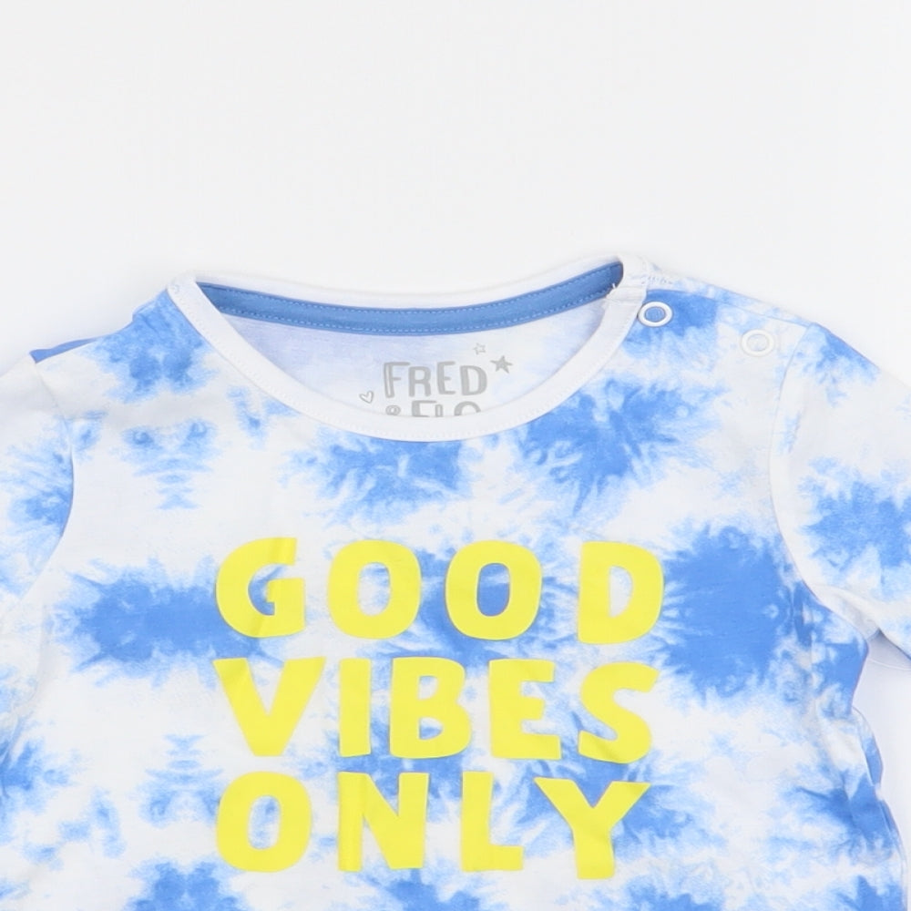 F&F Boys Multicoloured Geometric  Basic T-Shirt Size 9-12 Months