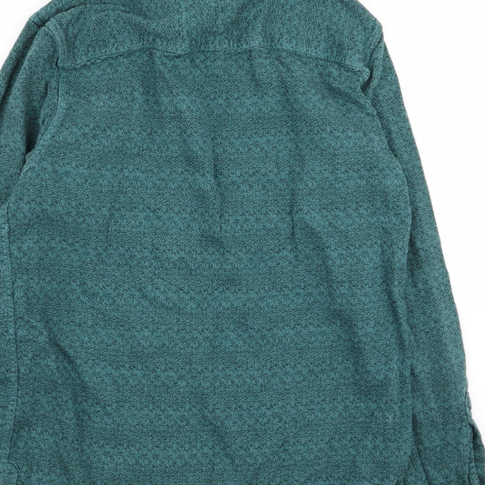 Topman Mens Green    Button-Up Size L