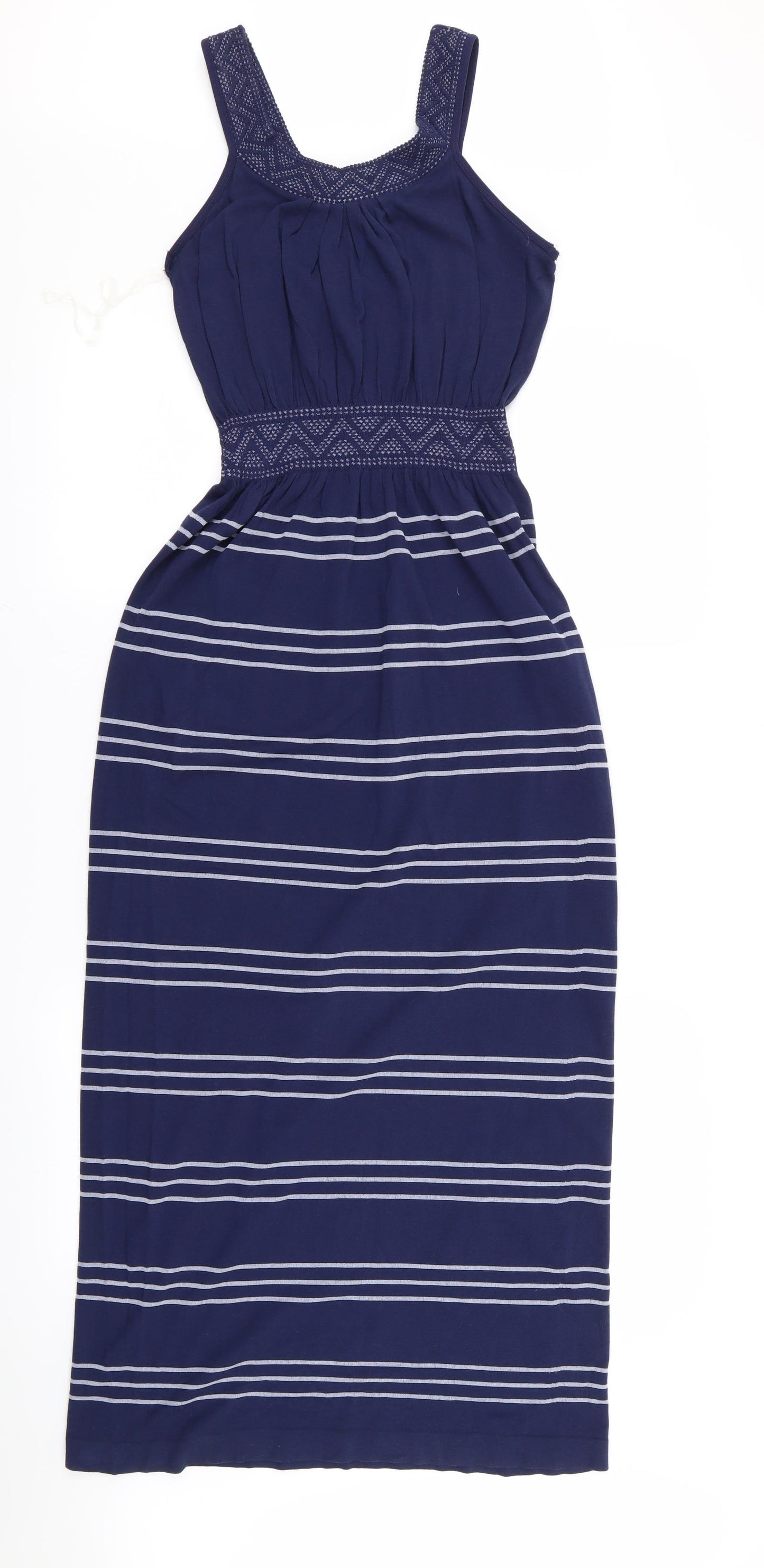 primarl Womens Blue Striped  Fit & Flare  Size S