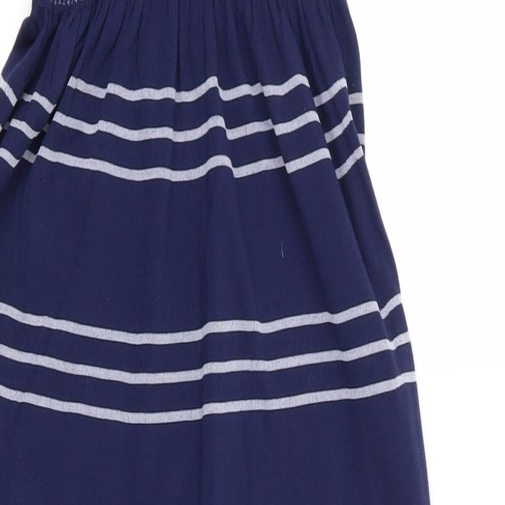 primarl Womens Blue Striped  Fit & Flare  Size S