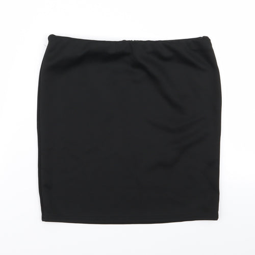 Boohoo Womens Black   Mini Skirt Size 12  - Stretch waistband