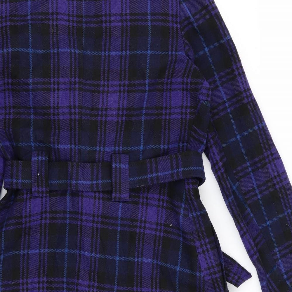 Select Womens Multicoloured Check  Overcoat Coat Size 14