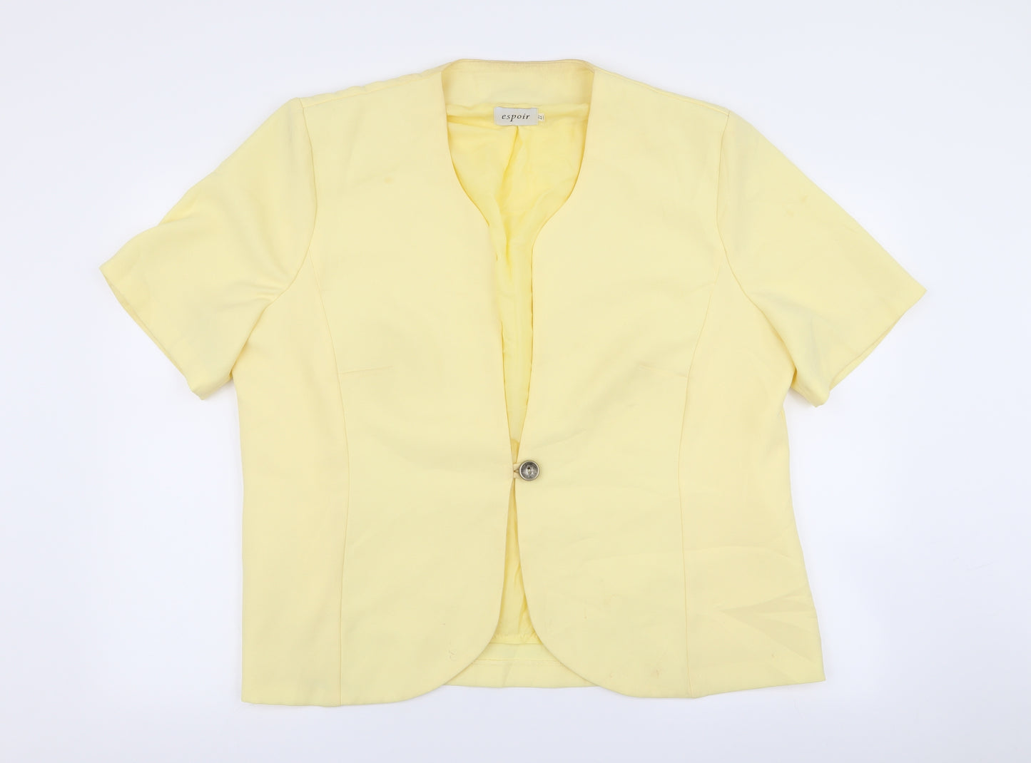 espoir Womens Yellow   Jacket Blazer Size 22