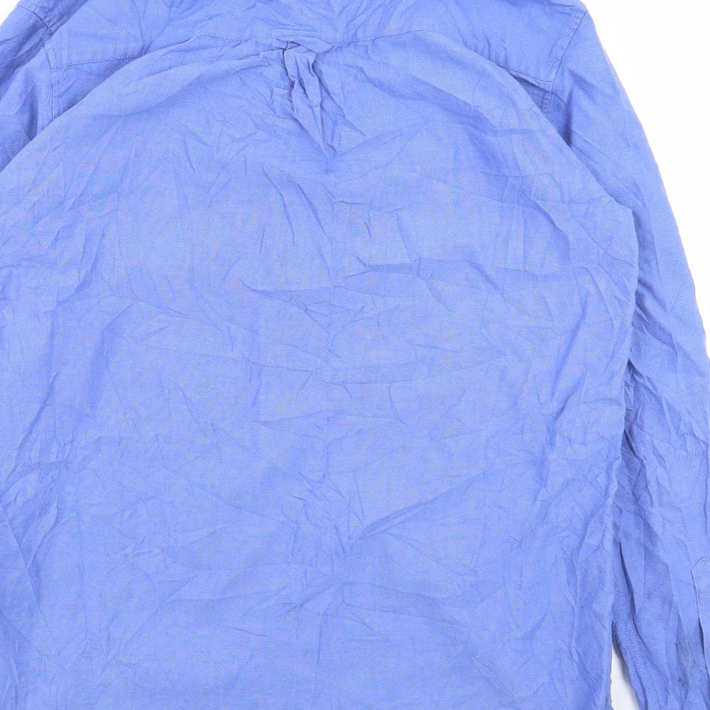 Topman Mens Blue    Button-Up Size M
