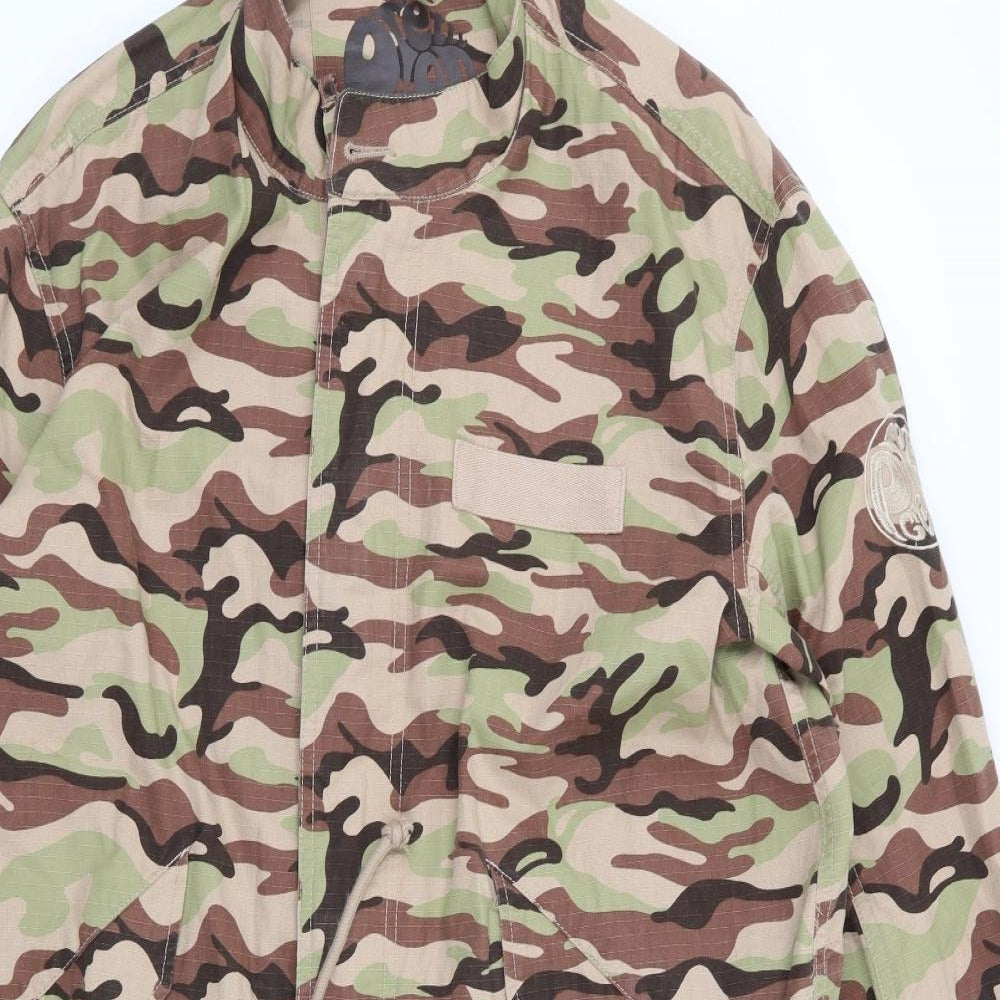 Pretty Green Mens Multicoloured Camouflage  Jacket Coat Size L