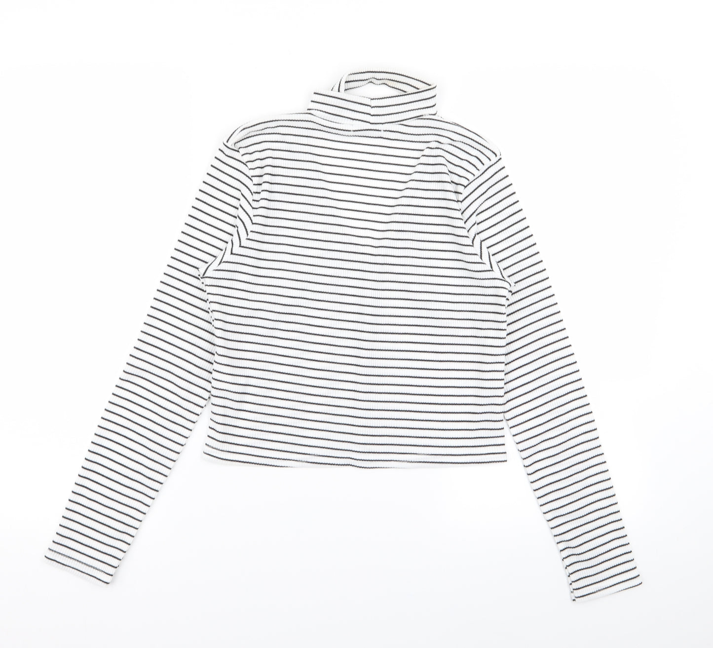 Boohoo Womens Multicoloured Striped  Basic T-Shirt Size 12